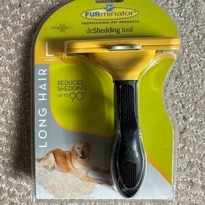 FURminator Long Hair deShedding Tool for Large Dogs